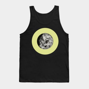 Halloween Moon, Fortunes, Portents, Omens, and Signs - Pale Green and Black Variation Tank Top